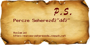 Percze Seherezádé névjegykártya